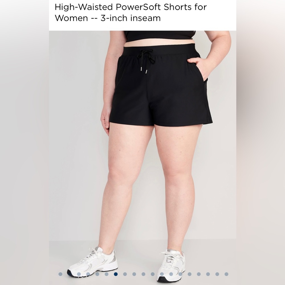 Old Navy PowerSoft Shorts—Black Sz XXL